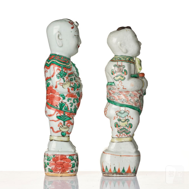 Two famille verte figures of 'boys', - 图5